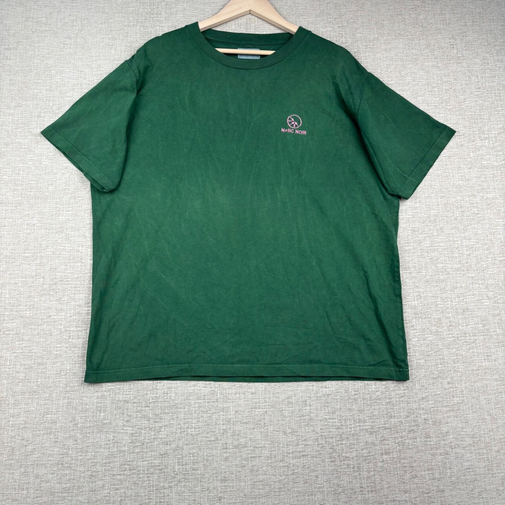 M+RC Noir Haute Saison Green Graphic T-Shirt Mens Large Streetwear Pink Logo